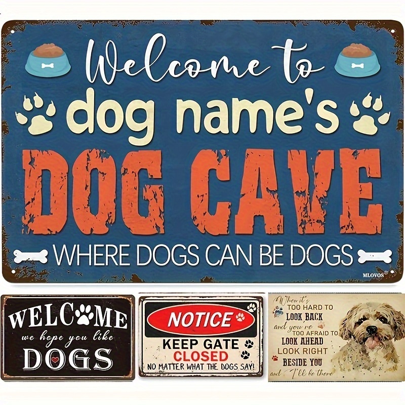 Man Cave Signs Garage Decor Men Tin Signs Forget Dog Beware - Temu