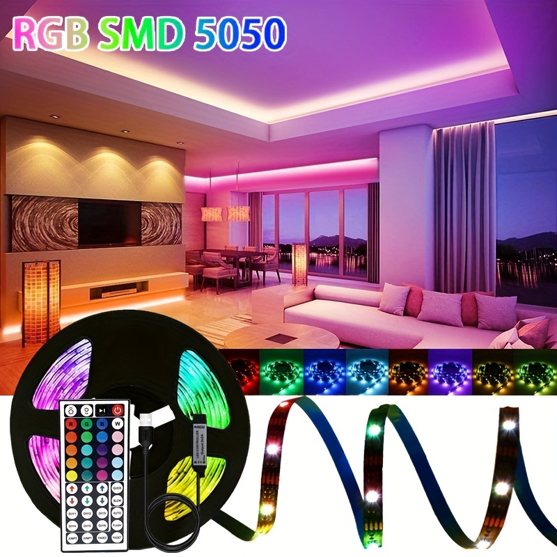 5050 Rgb Led Strip Light 5v Usb Led Strip Tv Backlight Room - Temu