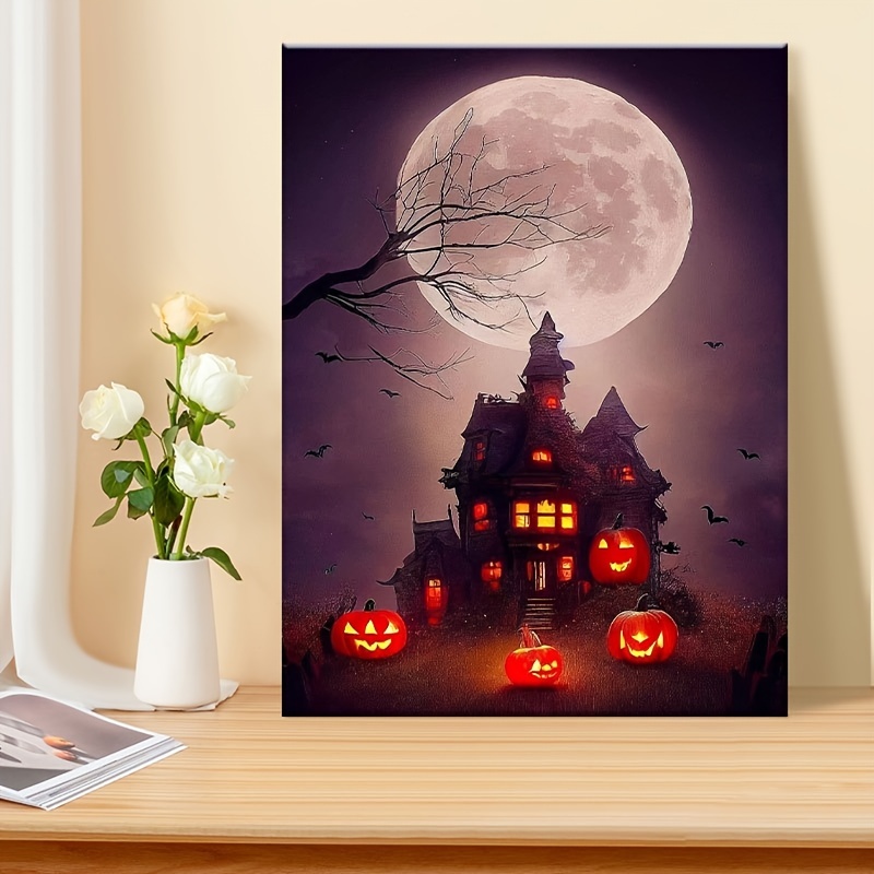 5D Diamond Painting Set Cartone Animato Halloween Casa - Temu Italy