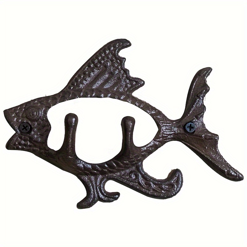 1pc Cast Iron Flying Fish Hook Outdoor Garden Courtyard Wall Hook American  Retro Style Personalized Groceries Decorative Pendant - Patio, Lawn & Garden  - Temu