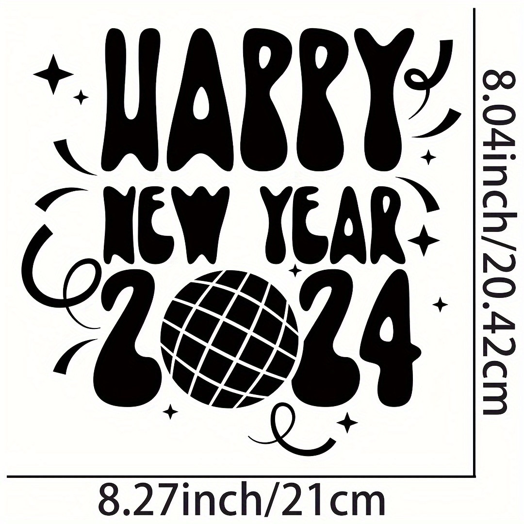 Happy New Year 2024 Iron On Heat Transfers Vinyl For T - Temu