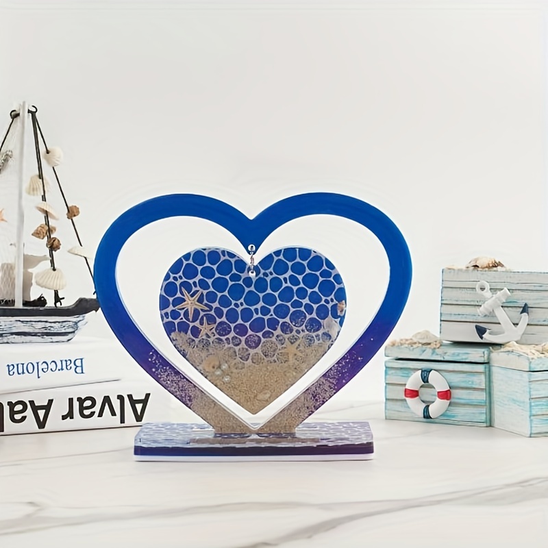 Large Heart Photo Frame Resin Mold Silicone Heart Resin Mold - Temu