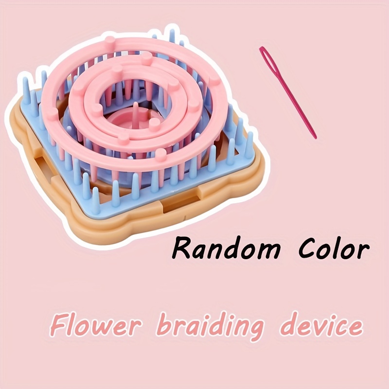 Manual Flower Knitting Machine Diy Wool Knit Tool Square Set - Temu
