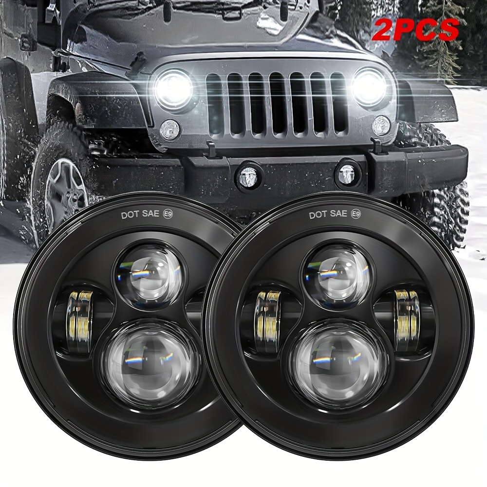  Willpower 2 Pieces 5 inch 27W Led Work Light 6D Lens Round Red  Offroad Driving Fog Lamp Lights for 4x4 4WD Truck Auto ATV UTV SUV  Trailer,12V 24V : Everything Else