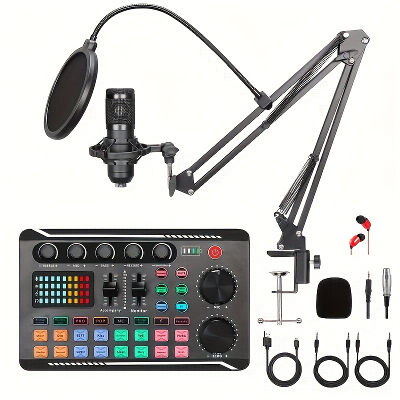 Microphone à Condensateur Kit BM-800 Micro Studio Bras pour PC,Gamer,ur