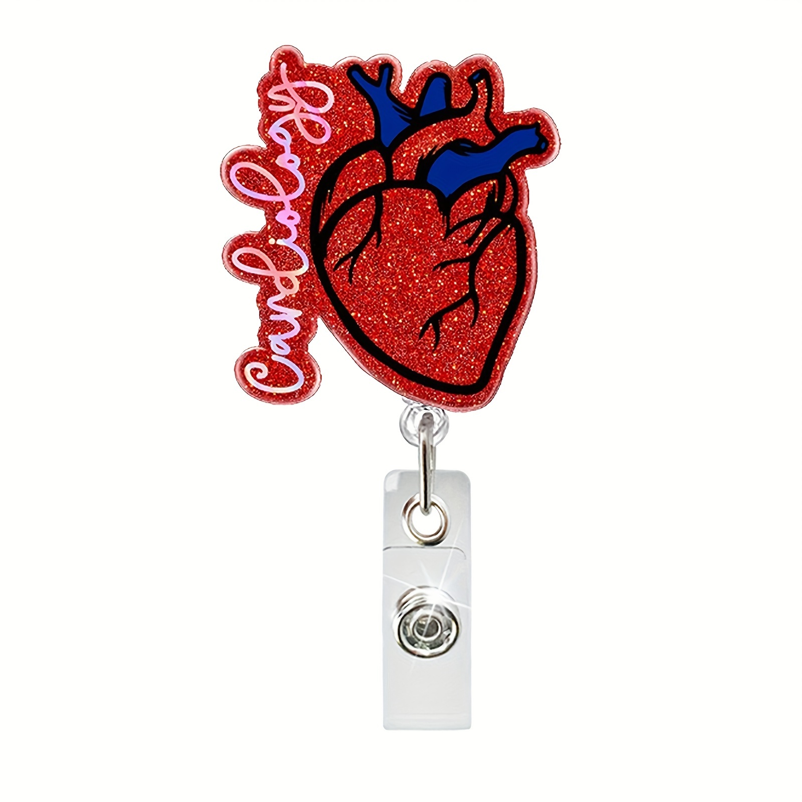 Retractable Badge Reel ID Name Badge Holder Heart Medicine Bottle Black Cloud Cup Blood Bag Badge Reels With Alligator Clip And Retractable Cord