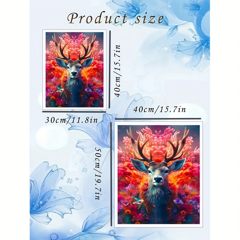 Wonderland Flowers Sika Deer 5d New Diamond Painting Mosaic - Temu