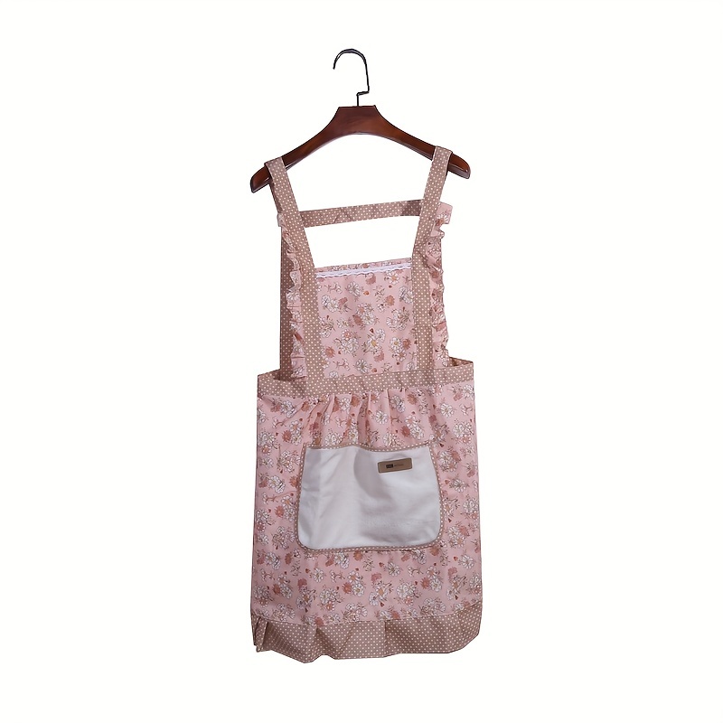 1pc Women Cute Apron Sleeveless Kitchen Accessories Bib Chef Apron with  Pocket for Cooking Baking Gardening Household Cleaning