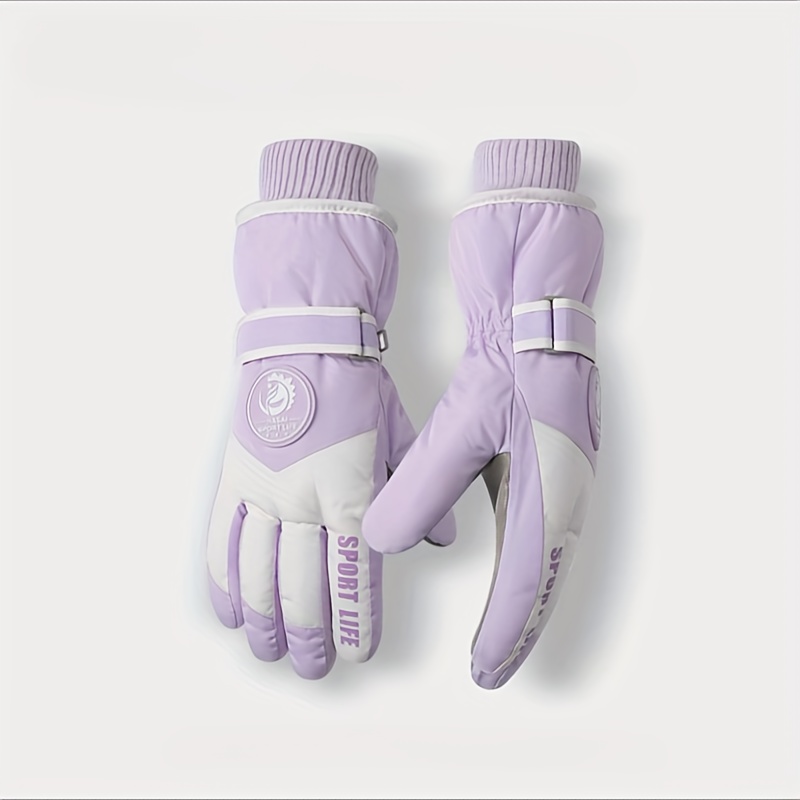 

Winter Snow Gloves For Women, Touch Screen Anti-slip Thermal Gloves For Cycling Driving Skiing