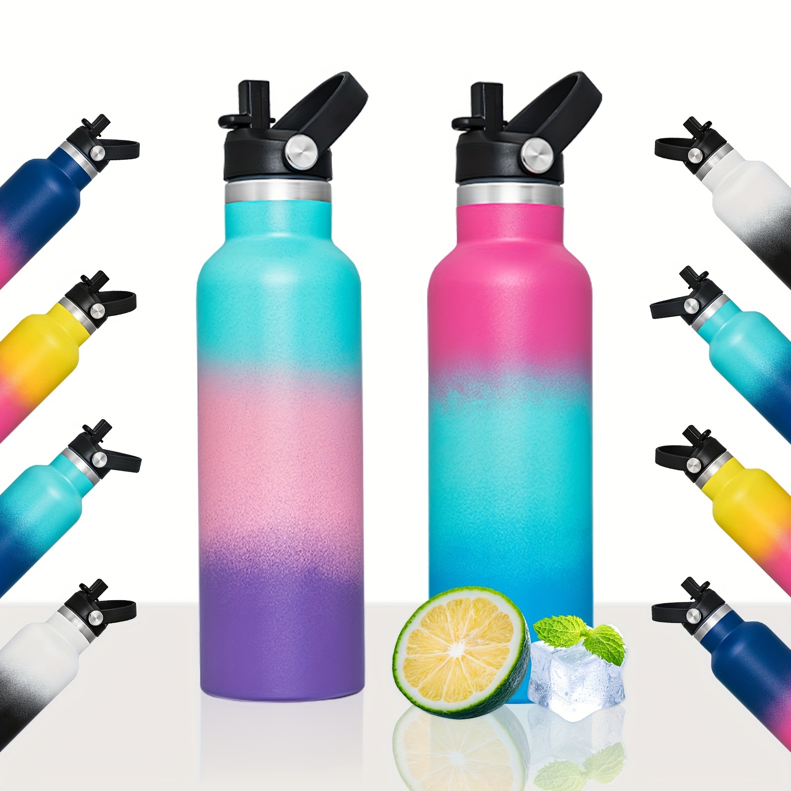 Stainless Steel Vacuum Water Bottle, Wide Mouth Insulation Cup With Filter,  Suitable For Outdoor Sports Activities - Temu