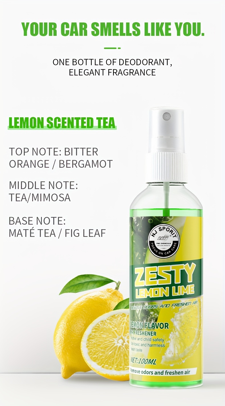 Car Interior Air Freshener Odor Remover Lemon Scent Suitable For Car,  Living Room, Room, Toilet, Car Home Dual Use