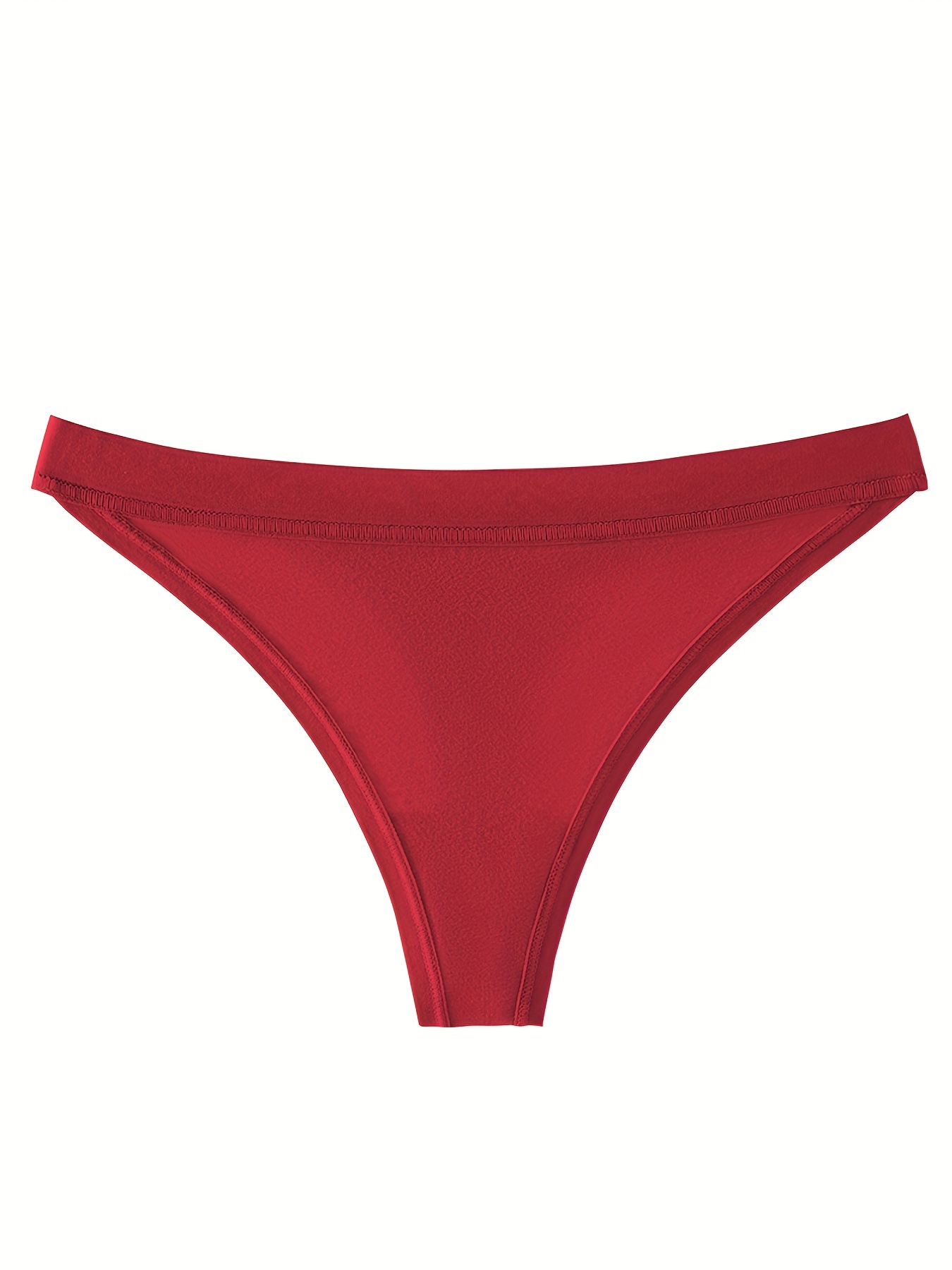 Sexy Solid V strings Panties Simple Low Waist Stretchy Thong - Temu Canada