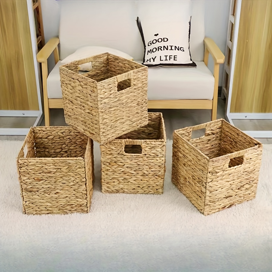 Woven Storage Baskets For Shelf Storage Organizing Household - Temu