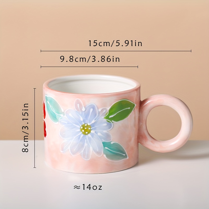 1pc Tazza Caffè Motivo Floreale Tazze Caffè In Ceramica - Temu Italy