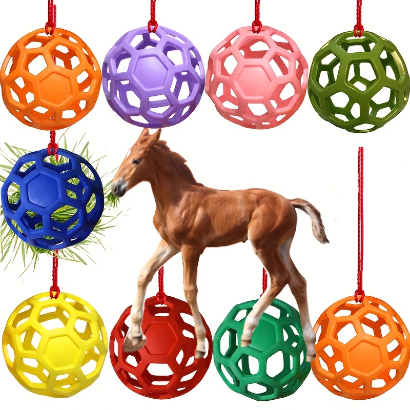 Horse Treat Ball Hay Feeder Toy Ball Hanging Feeding Toy for Horse HorsC4