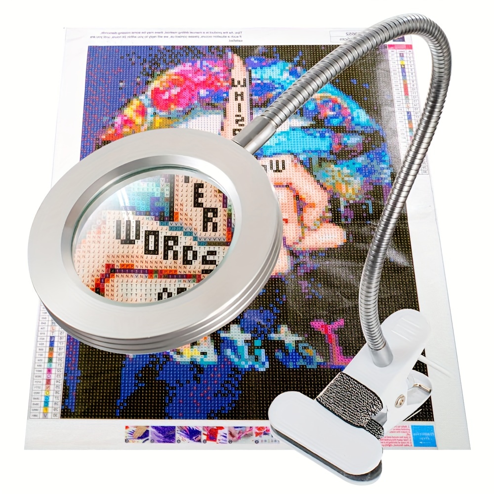 Magnifying Glass With Metal Clip Hands Free Large Magnifying - Temu