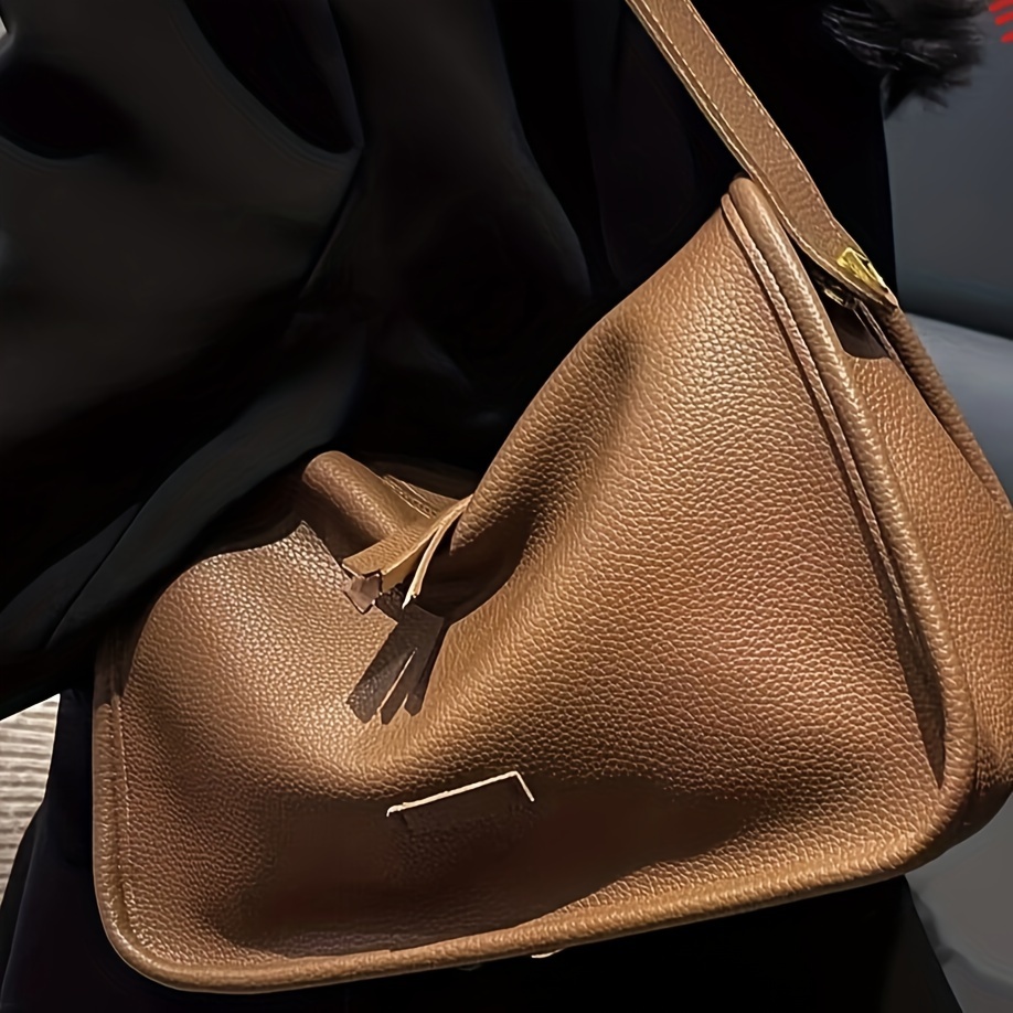 Retro Women's Shoulder Bag Designer Handbag Purse Solid Color