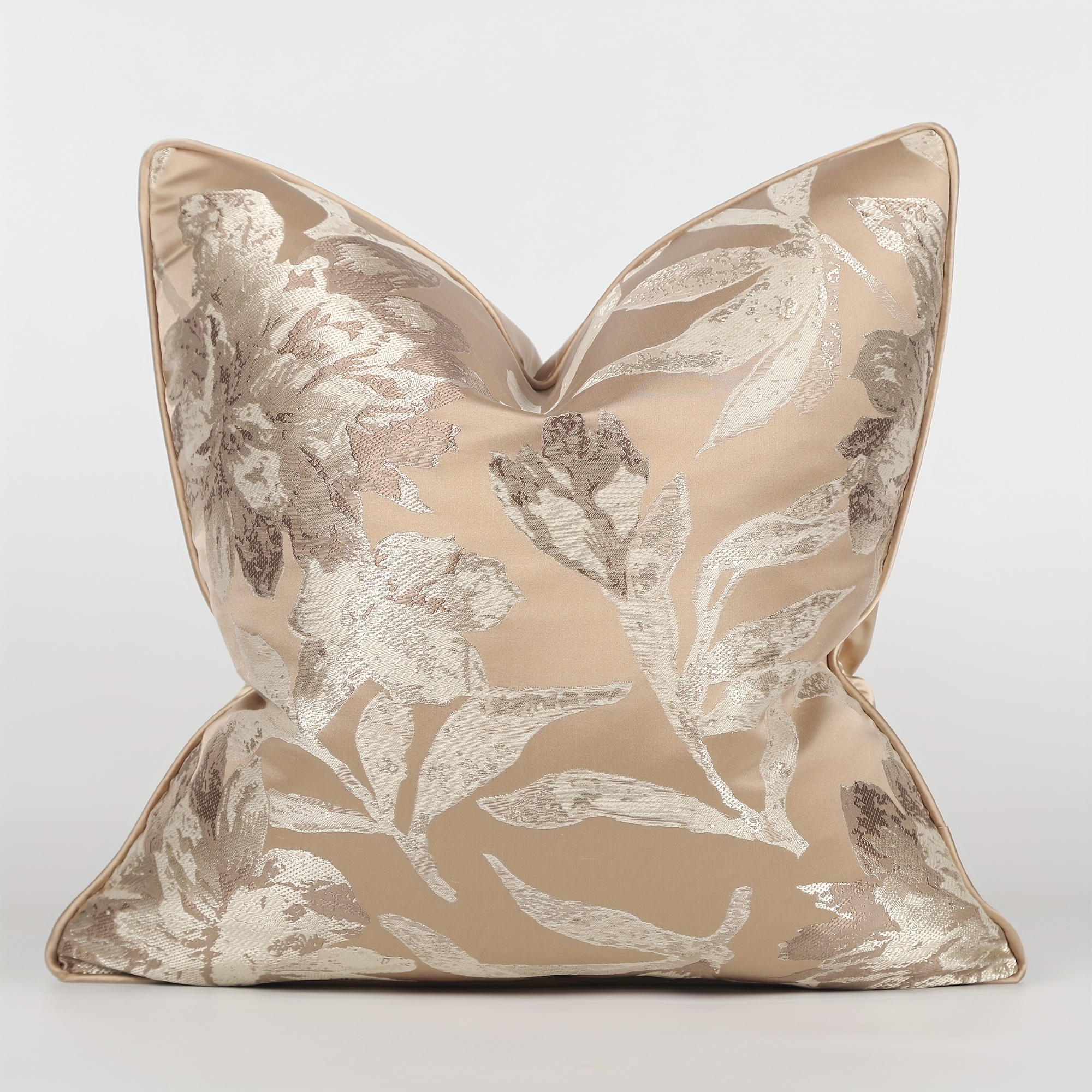 Flower Decorative Throw Pillow Cover Jacquard Pillowcase - Temu