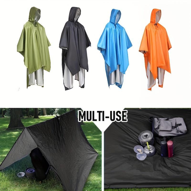 Chubasquero multifuncional Universal para hombre, mochila de abrigo para  lluvia transparente de mujeres, Poncho, abrigo de lluvia, cubierta  Impermeable, Camping, senderismo