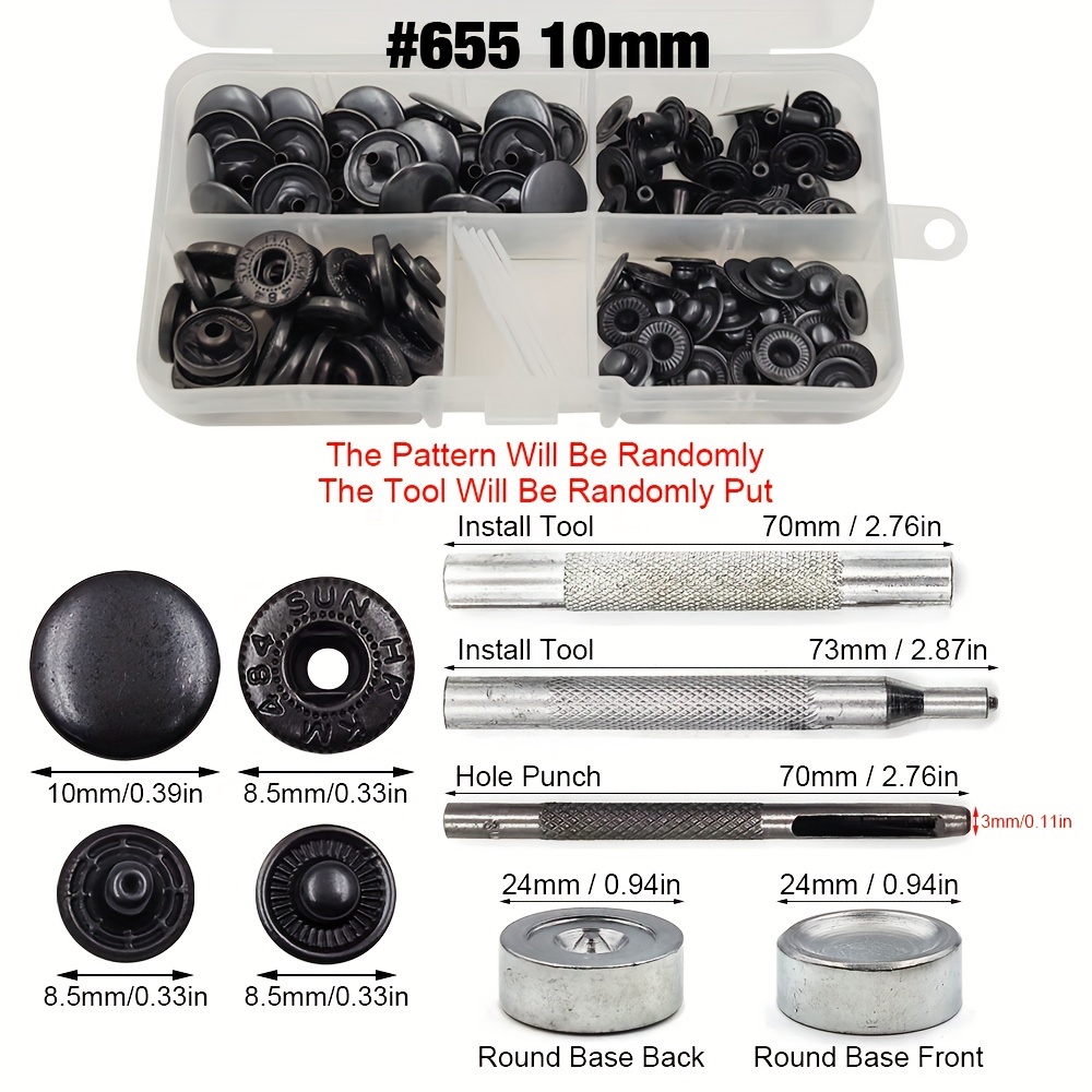 metal snaps fasteners button snap press studs 4 installation