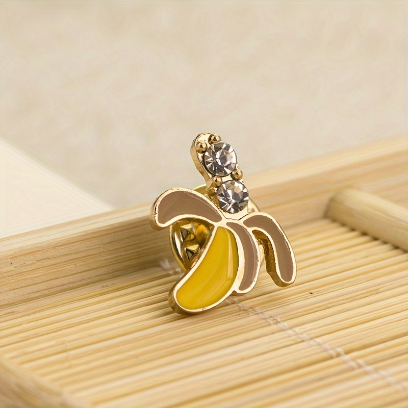 Funny Banana Shape Brooch Unique Cartoon Alloy Pin Clothes - Temu