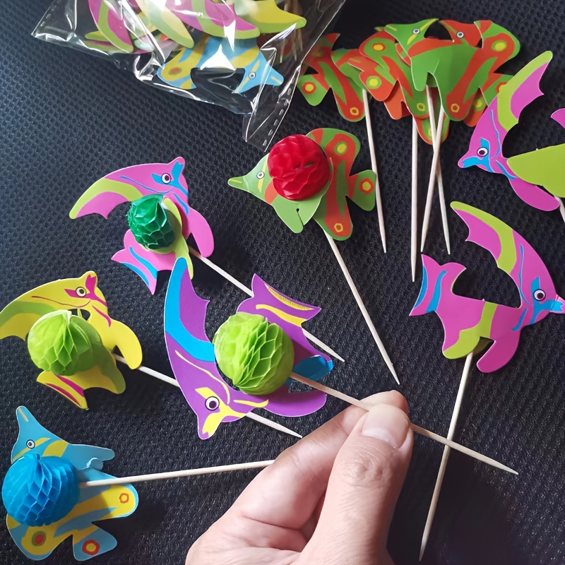 A Pack Of 20pcs Small Fish Cake Decoration Cards Disposable Fruit Picks  Cocktail Drink Burger Picks Dish Platter Decorations Party Decorations For  Festivals And Gatherings Dessert Decorations - Toys & Games - Temu
