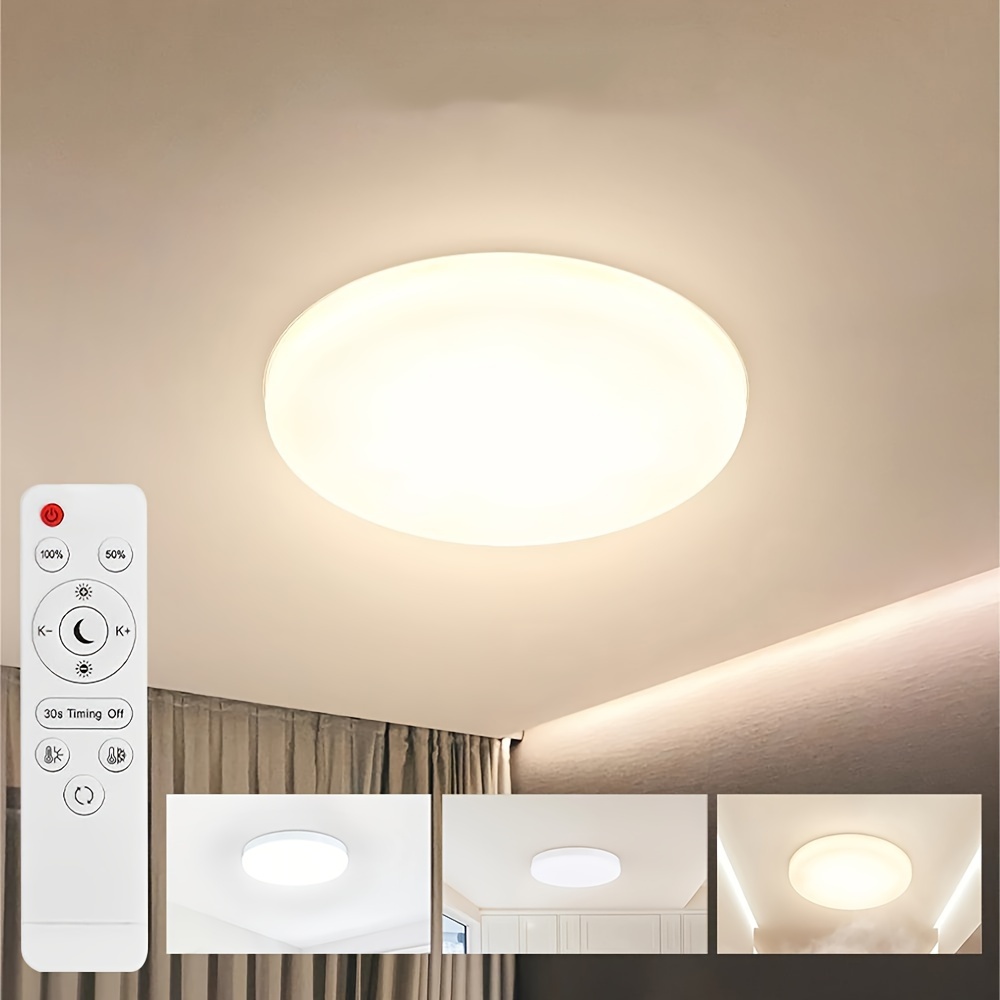 Lampe plafond moderne LED dimmable ronde 14 ou 24W