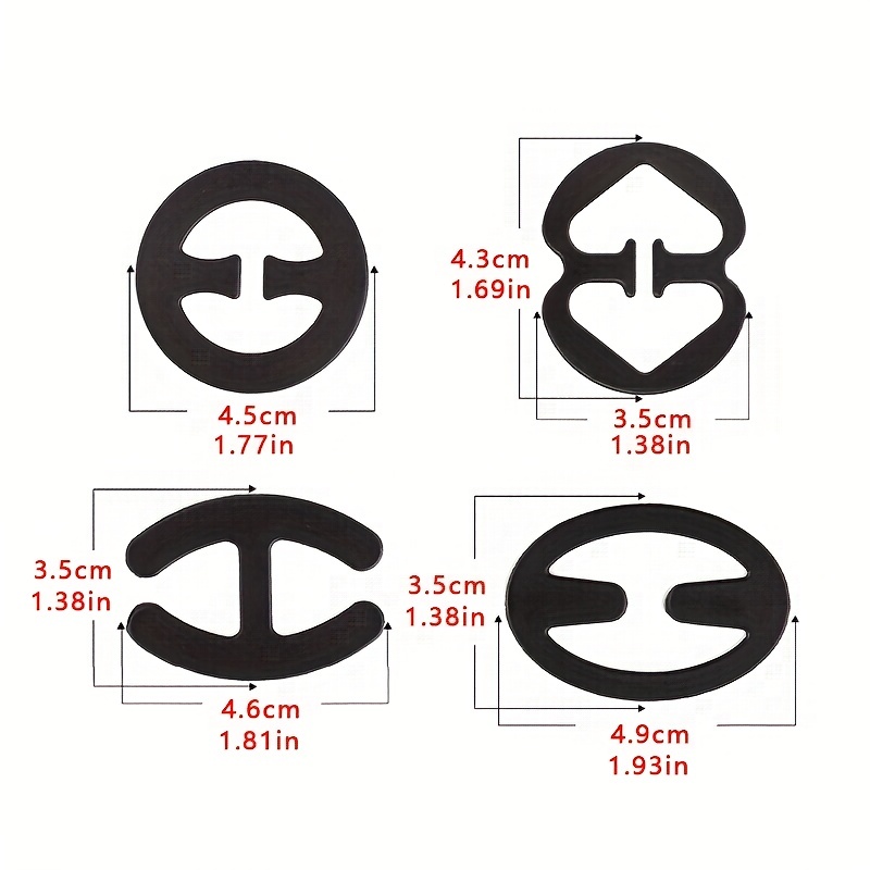 4pcs Bra Strap Clips Invisible Non-slip Buckles Conceal Straps for Braless Look