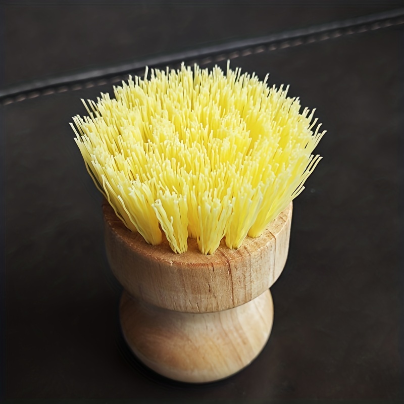 Bamboo Dish Scrub Brush, Kitchen Dish Scrubber Brush Set For Cleaning Dishes ,sink, Cast Iron Pan/pot - Temu
