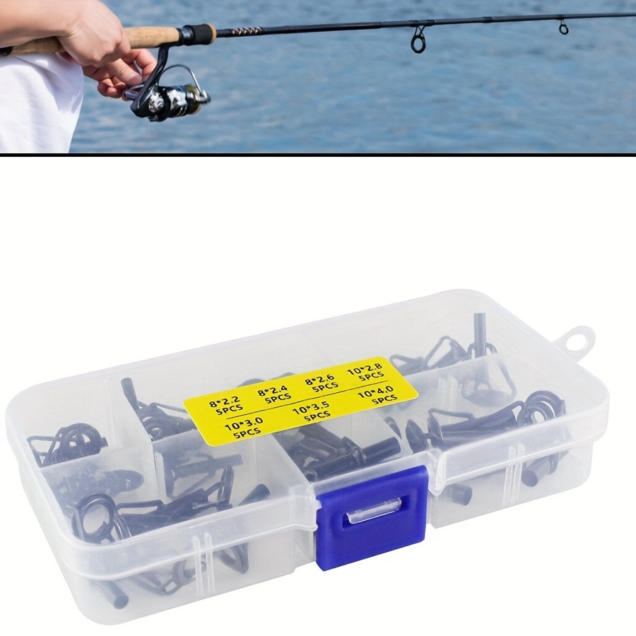  FishTrip Micro Rod Tips Repair Kit - 30pcs Baitcasting Rods  Fishing Rod Tip Guides Replacement Kit Ceramic Micro Eyes Rings Saltwater  Freshwater : Sports & Outdoors