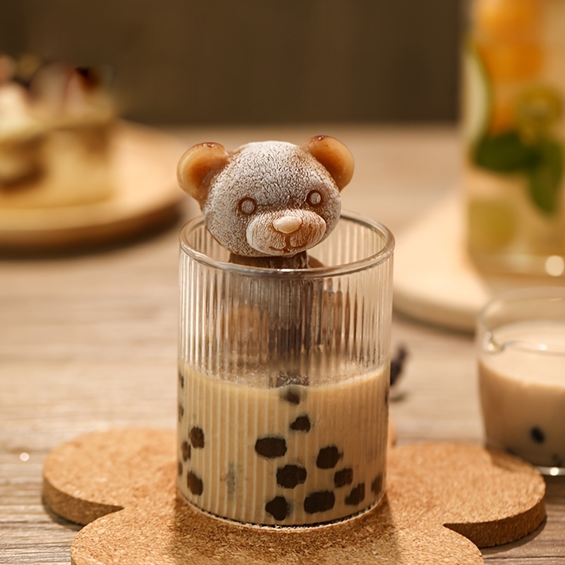 3D Bear Ice Cube Silicone Mold Creative Ice Bear Coffee Milk Tea