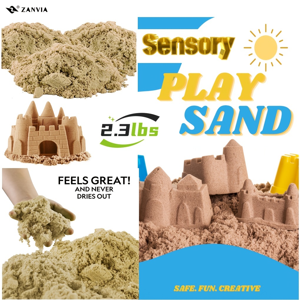 2.3lbs Sensory Play Sand Sandbox Table Therapy Natural Non - Temu