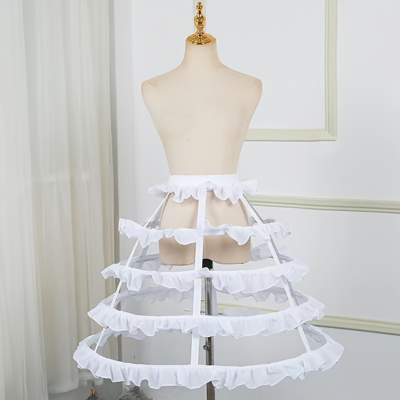 Short Skirt 2 Layers Petticoat Vintage Solid Color Inside - Temu
