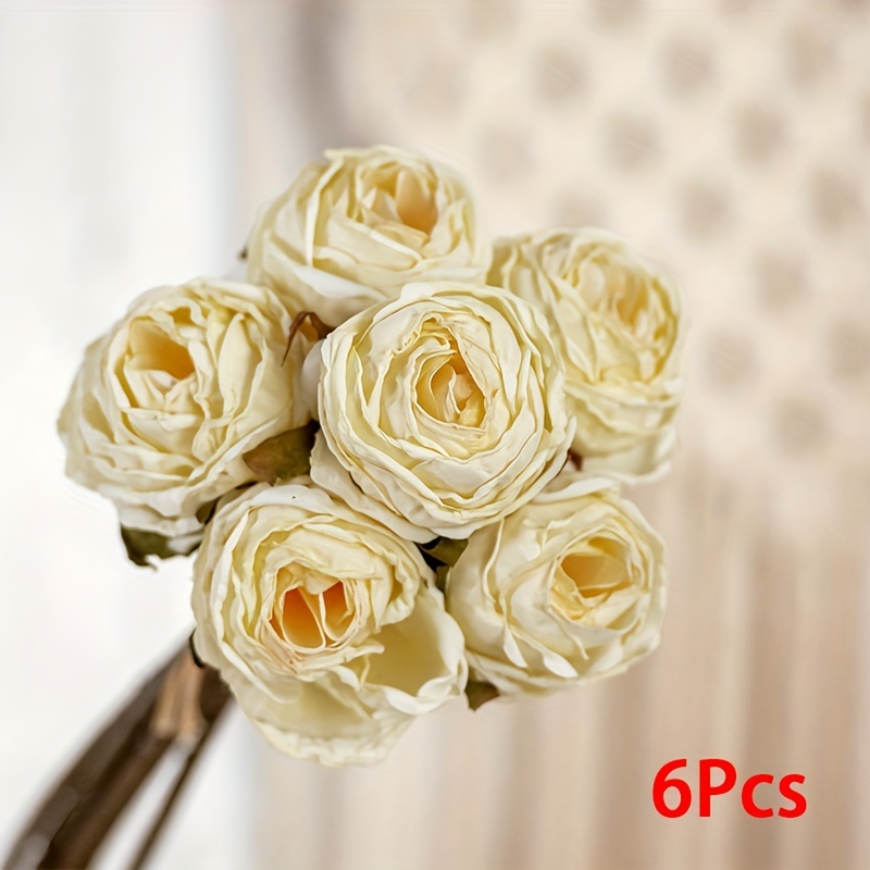 Retro Artificial Flowers Bright Simulation Roses Flowers For - Temu