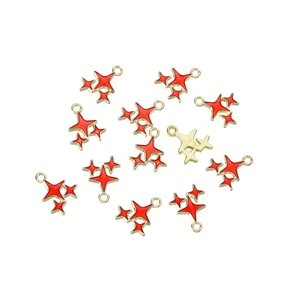 30pcs 23x10mm Charms Shining Stars Charms Hollow Alloy Star Pendant For  Jewelry Making DIY Jewelry Findings Antique Silver Color Alloy Charms