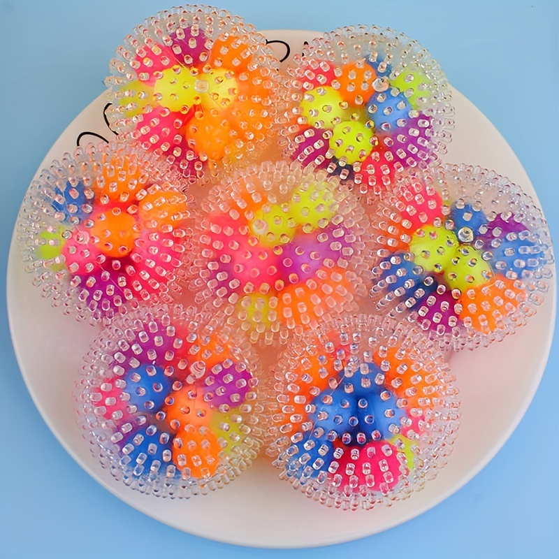 FOHYLOY Lot de 4 balles anti-stress, anti-stress, avec perles d'eau, balles  anti-stress, à modeler avec changement de couleur, jouets sensoriels pour