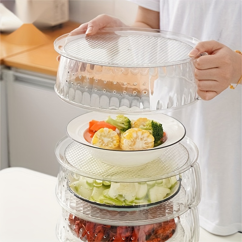 Stackable Food Insulation Dish Cover Kitchen Leftover Storage Box Container