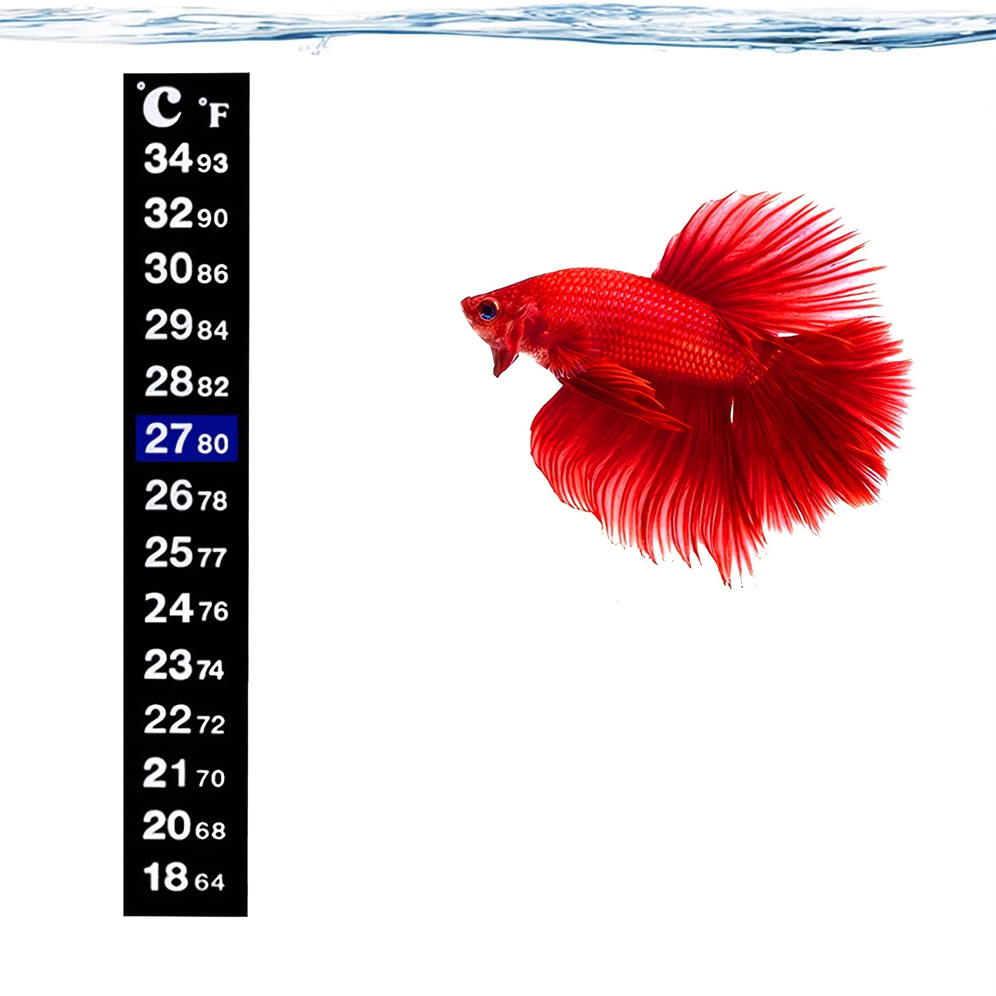 Fish Tank Thermometer Stick Aquarium Temperature Sticker - Temu