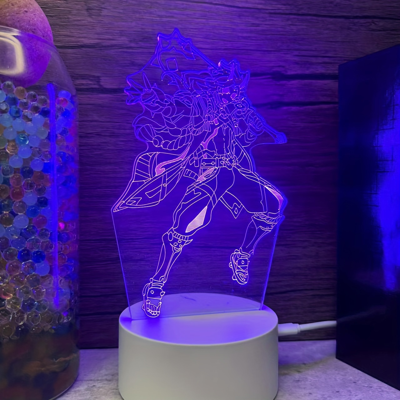 LED 3D Night Lights Acrylic Touch Lights for Bedroom Table Lamps
