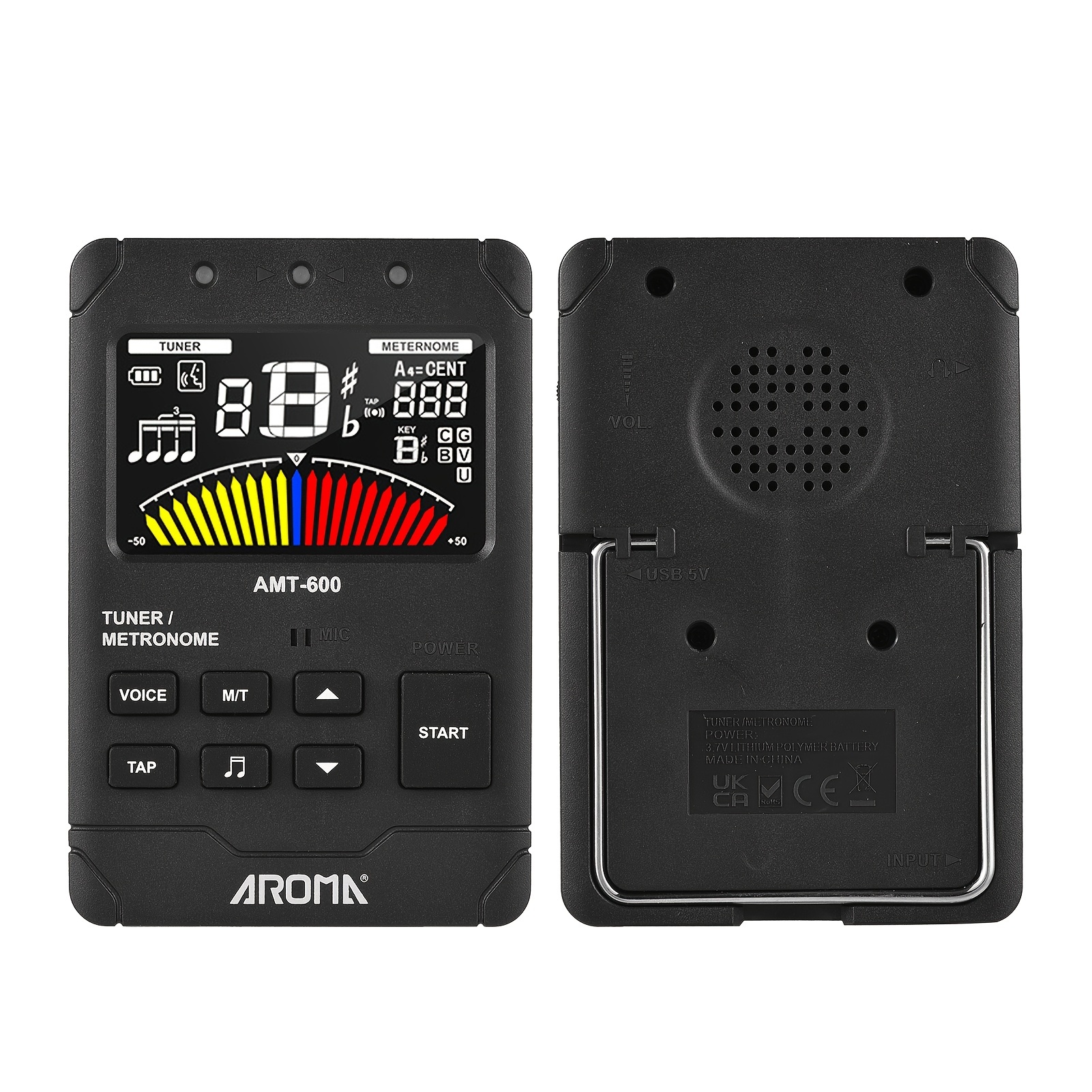 Wegrower Metronome Tuner, Rechargeable 3 In 1 Digital Metronome Tuner Tone  Generator for Guitar, Bass, Violin, Ukulele and Chromatic,Clarinet