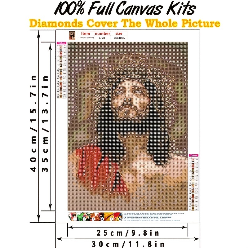 5d Diy Christian Religion Diamond Painting Kits Full Drill - Temu