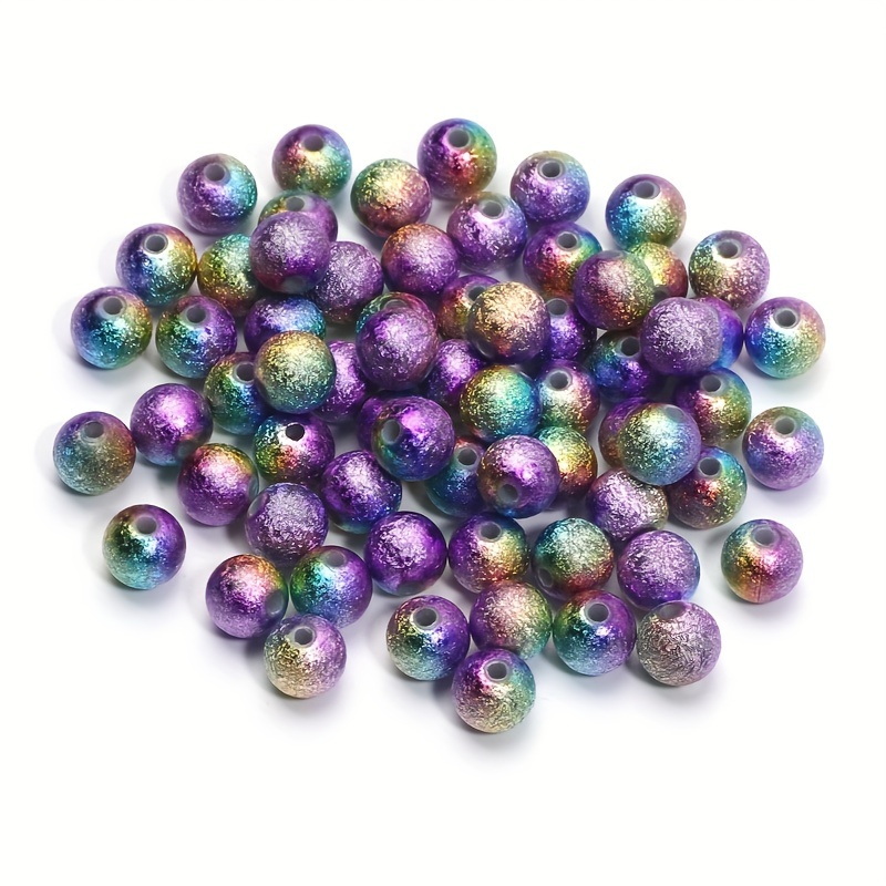 

Perles Acryliques Givrées de Couleur Profonde 6mm 8mm 10mm 30pcs 50pcs 100pcs