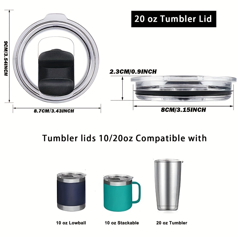 2 PCS Magnetic Tumbler Lids for Yeti Rambler 20oz Spillproof