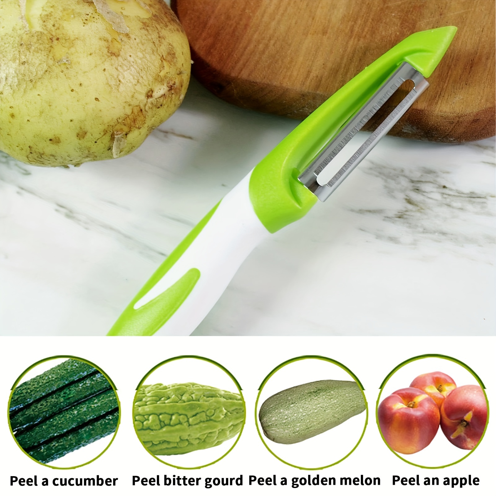 2PCS Special Peelers for Kitchen,Fruit Peeler Apple Peeler, Potato Peeler  Set, Carrot Peeler, Cucumber Peeler and Other Vegetable Peeler, Suitable  for