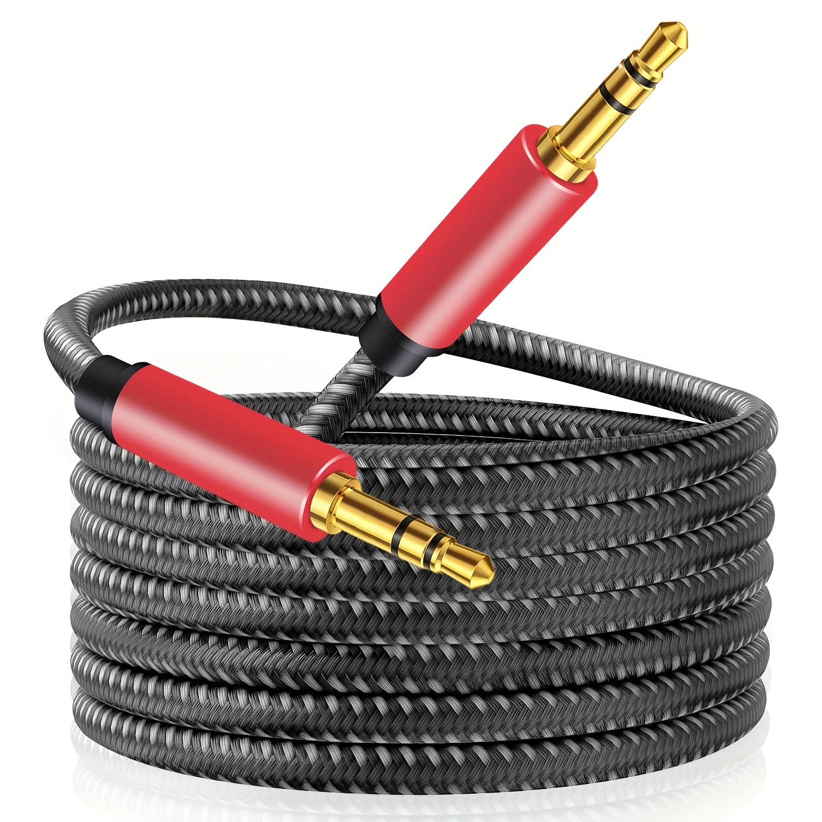 UrbanX Cable auxiliar trenzado de nailon de 0.138 in, sonido de alta  fidelidad, adaptador de audio macho a macho, cable auxiliar para Motorola  Moto