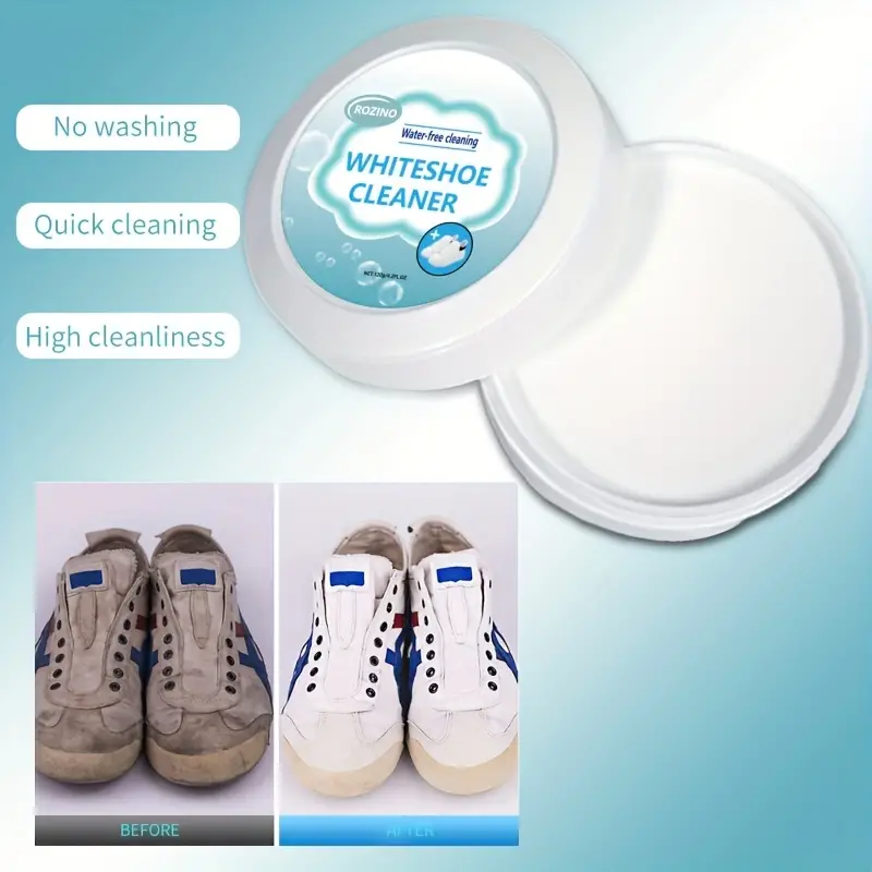  1/2Pcs Shoes Whitening Cleansing Gel, 100G White Shoes Cleaner  Yellow Stain Remover for Shoe Brush Shoe Sneakers Shoes Cleaning No Washing  (1pcs) : Clothing, Shoes & Jewelry