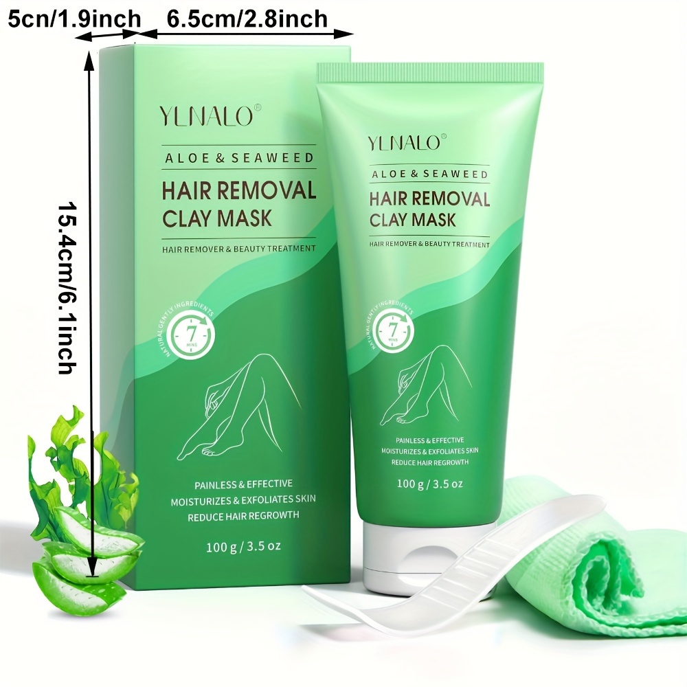 Aloe Vera Hair Removal Clay Mask Natural Hair Removal Cream Temu