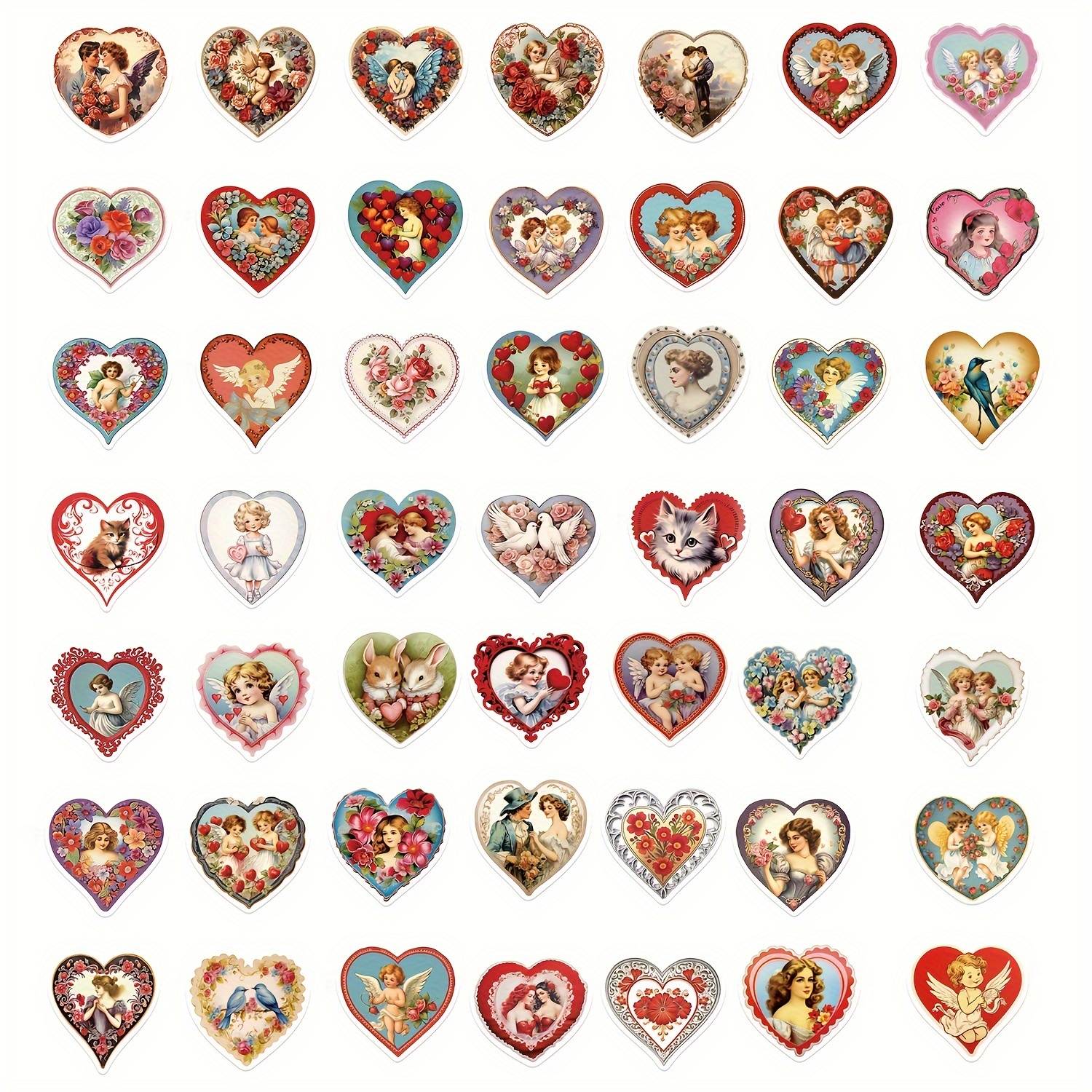 Valentine's Day Love Stickers Pack Cute Aesthetics Vinyl - Temu Canada