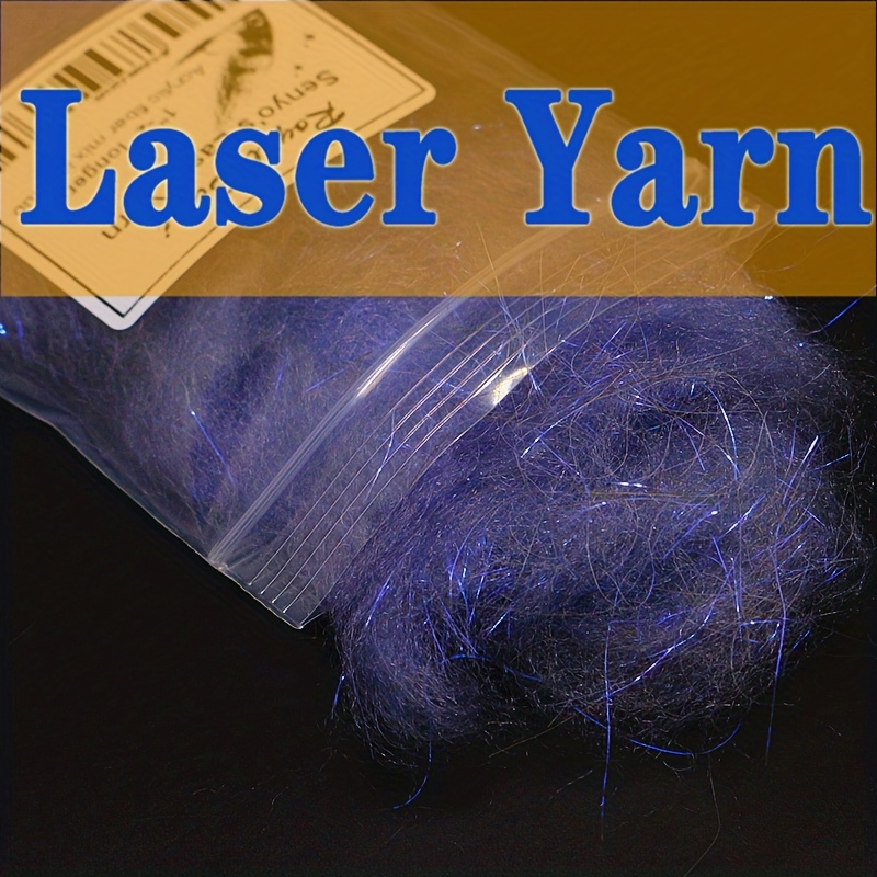 Senyo's Laser Yarn Dubbing Long Sparkle Acrylic Fiber Salmon