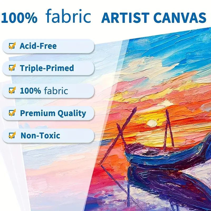 Canvas Boards For Painting Blank Canvas Panels 100% Cotton - Temu